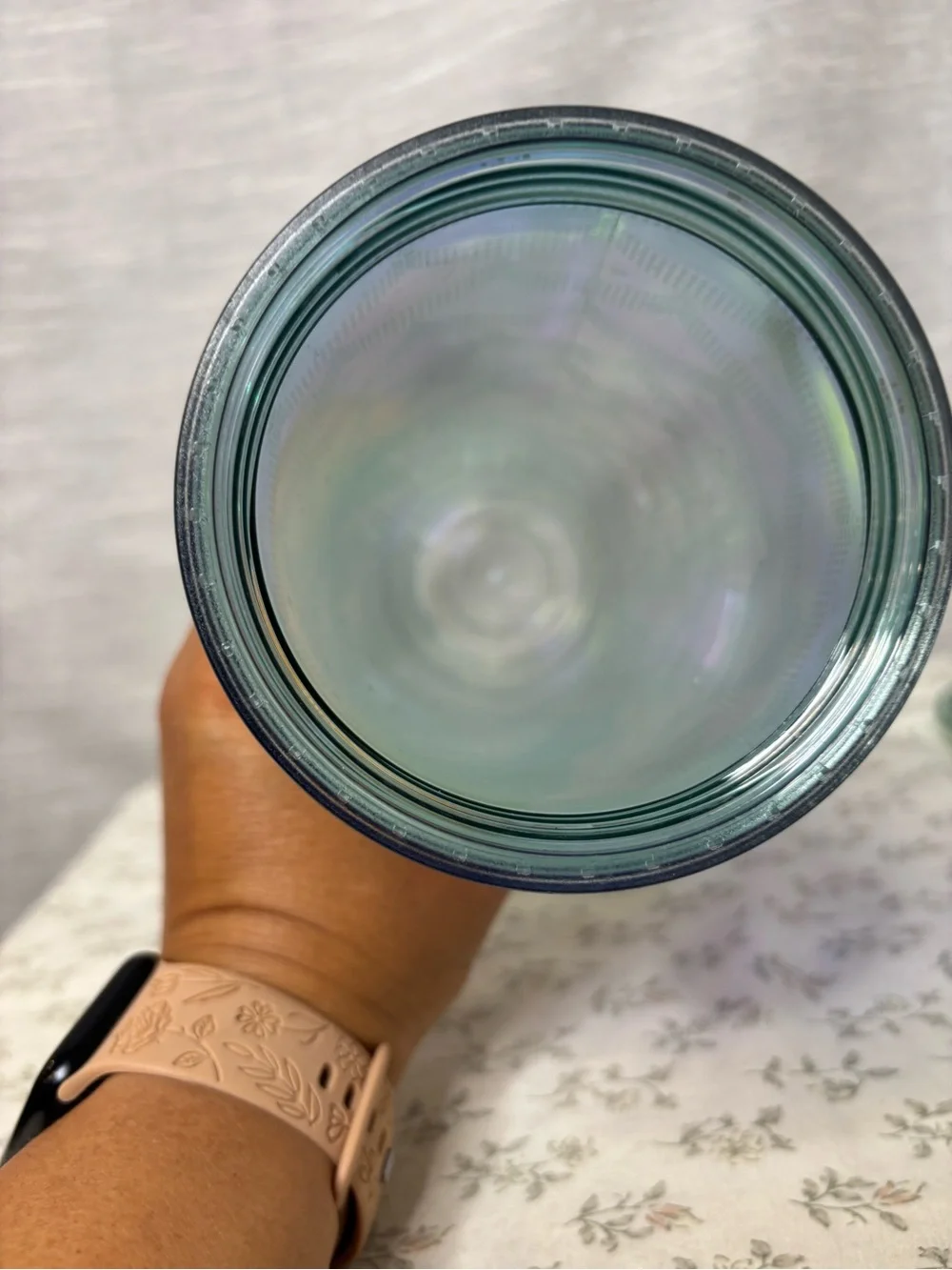 Starbucks Green Logo Holographic Iridescent Tumbler missing the straws
